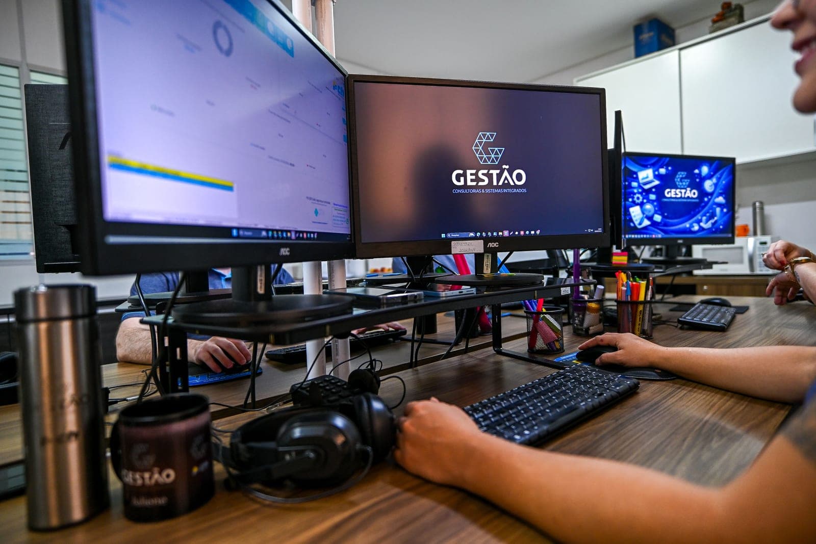 Estações de trabalho com o sistema Gestão